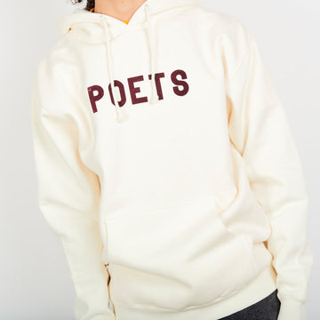 Poets OG Logo Pullover Hooded Fleece - Cream