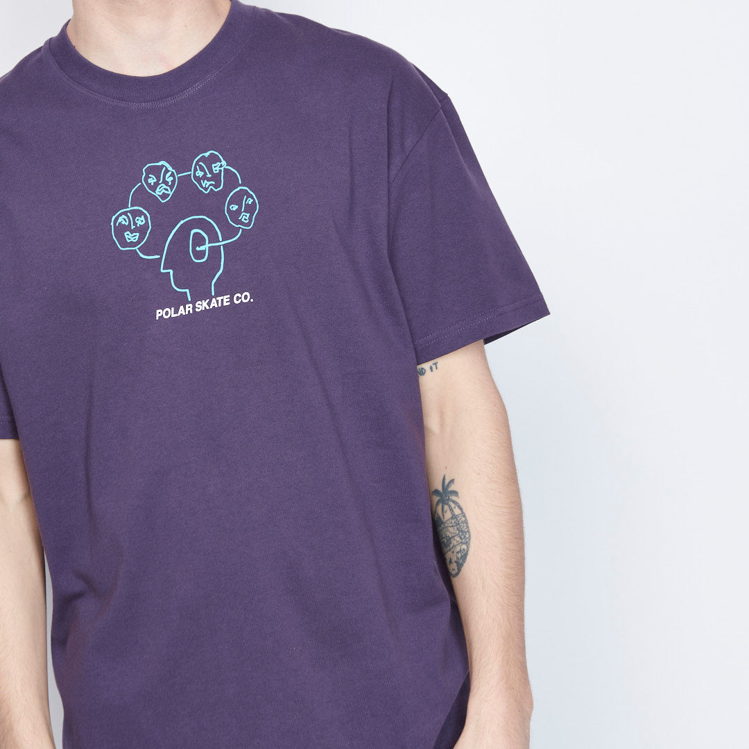 Polar Skate Co - Head Space Tee (Dark Violet)