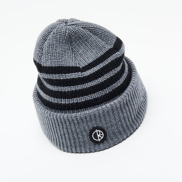 Polar Skate Co Stripe Merino Beanie - Grey / Black