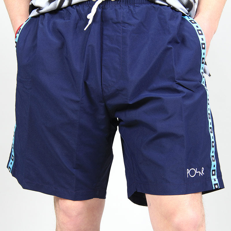 Polar Skate Co Square Stripe City Swim Shorts Navy