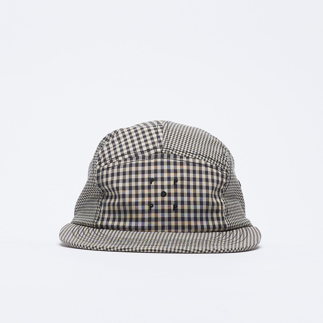 Pop Trading Company - Five Panel Hat (Black/White Gingham)