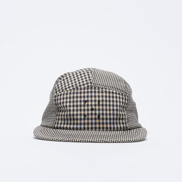 Pop Trading Company - Five Panel Hat (Black/White Gingham)
