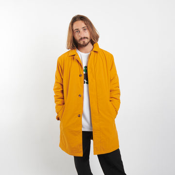 Pop Trading Company Padded Trench Coat Spruce Yellow