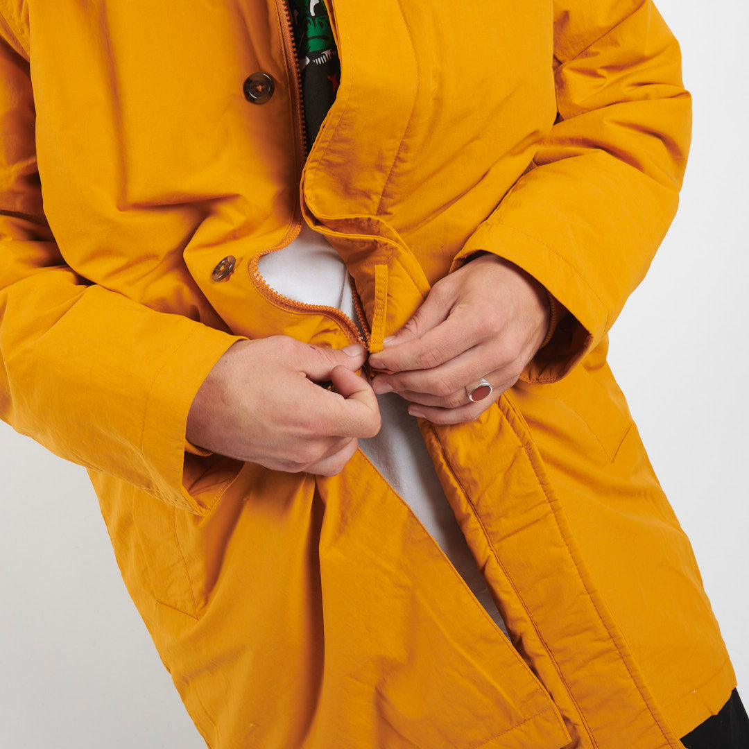 Pop Trading Company Padded Trench Coat Spruce Yellow