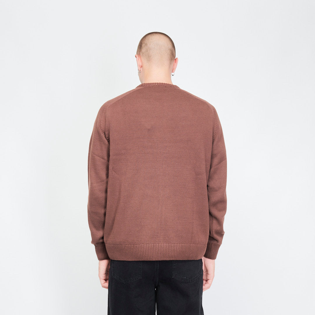 Pop Trading Company - Smoking Dragon Knitted Crewneck (Rain Drum)