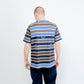 Pop Trading Company Striped Logo Shortsleeve (Coastal fjord)