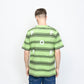 Pop Trading Company - Striped Logo T-Shirt (Jade Lime)