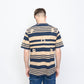 Pop Trading Company - Striped Logo T-Shirt (Sesame)