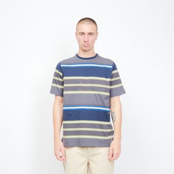 Pop Trading Company - stripe Pocket t-shirt (Navy)