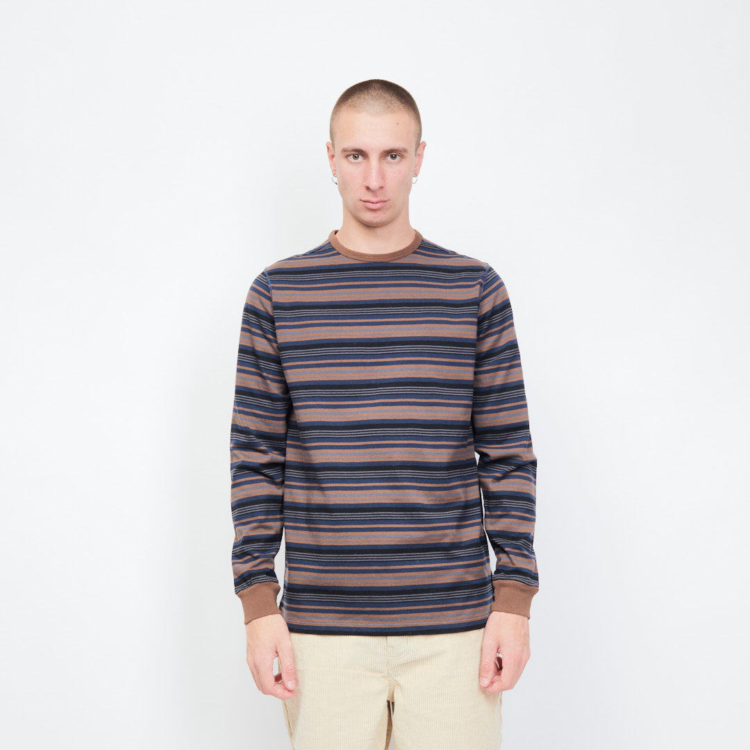 Pop Trading Company - stripe longsleeve t-shirt (Rain Drum)