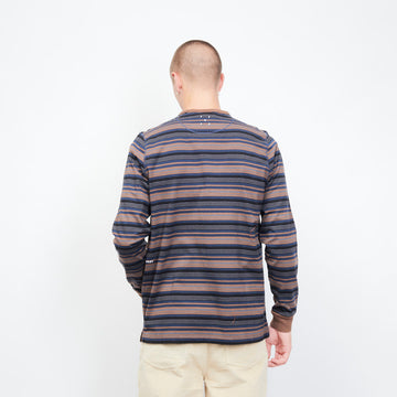 Pop Trading Company - stripe longsleeve t-shirt (Rain Drum)