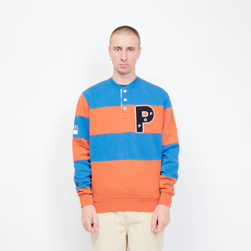 Pop Trading Company - striped henley sweat (Limoges)
