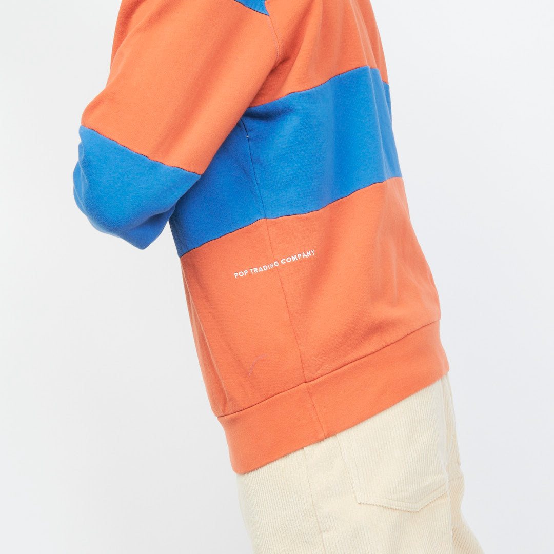 Pop Trading Company - striped henley sweat (Limoges)