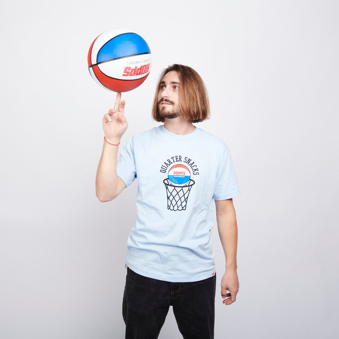 Quartersnacks x Hopps Street Composite Tee Light Blue