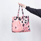 Rassvet - Flower Print Denim Tote Bag (Pink)