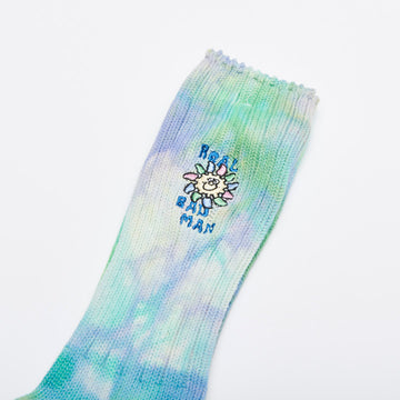 Real Bad Man Delic Sun Tie Dye Embroidered Socks