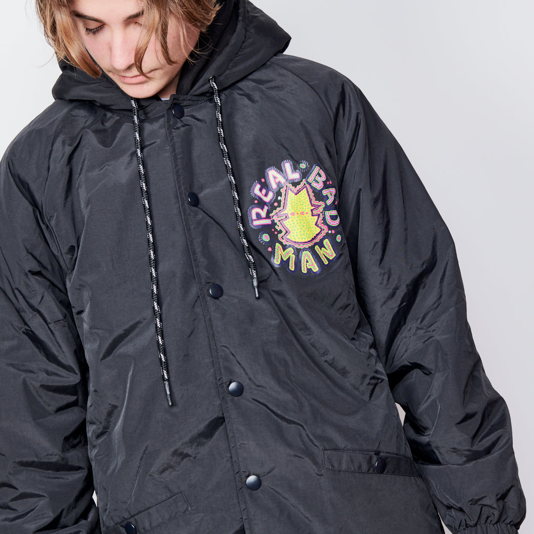 Real Bad Man Dotted RBM Stadium Jacket - Black