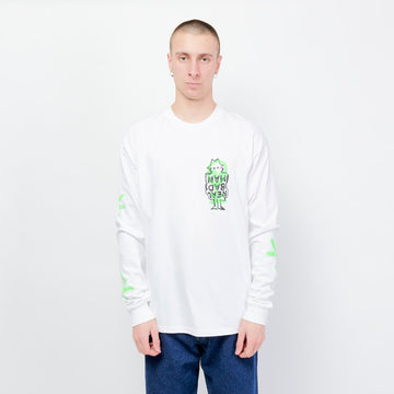 Real Bad Man Free The Weed L/S Tee - White