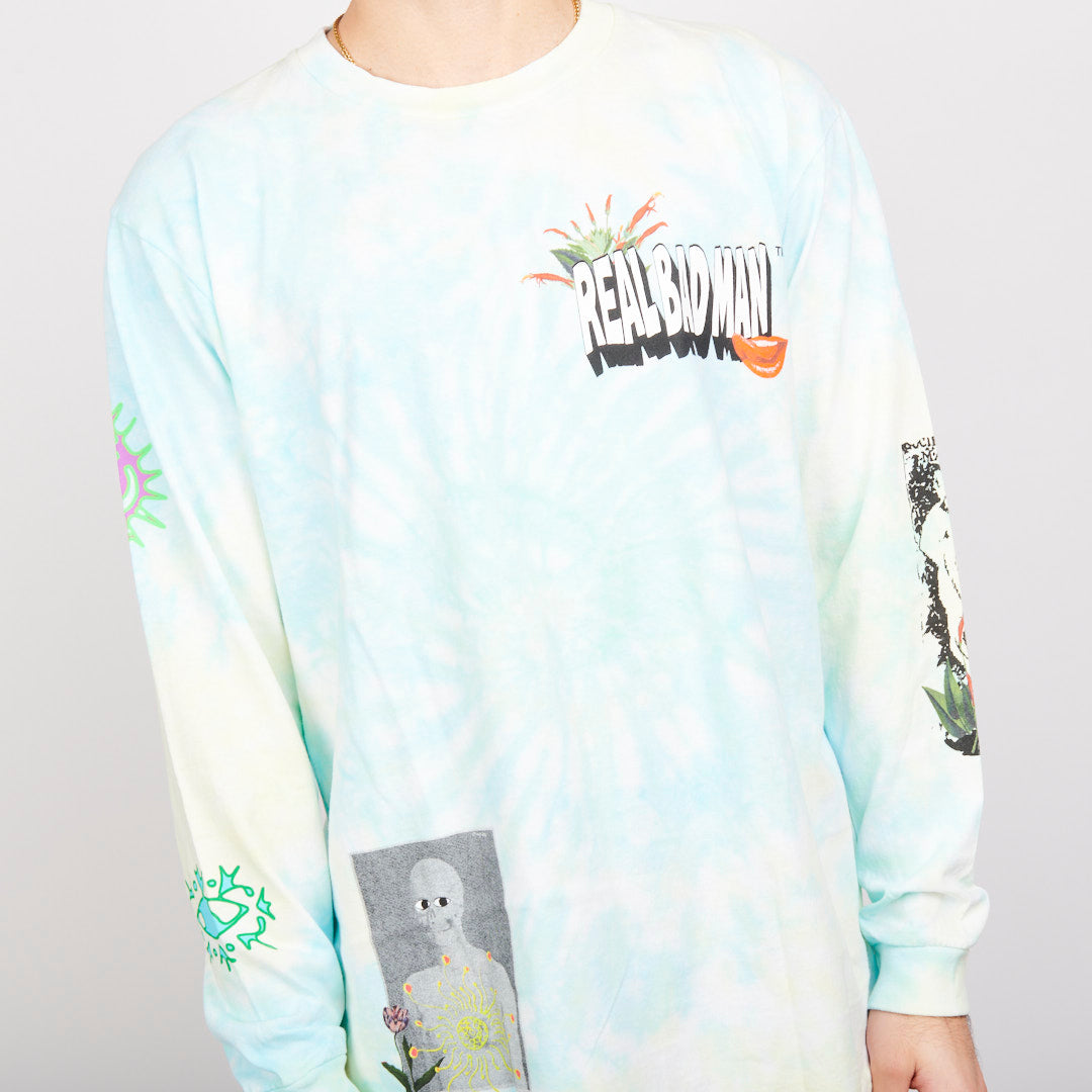 Real Bad Man From Outer Space L/S Tee - Blue/Green TD