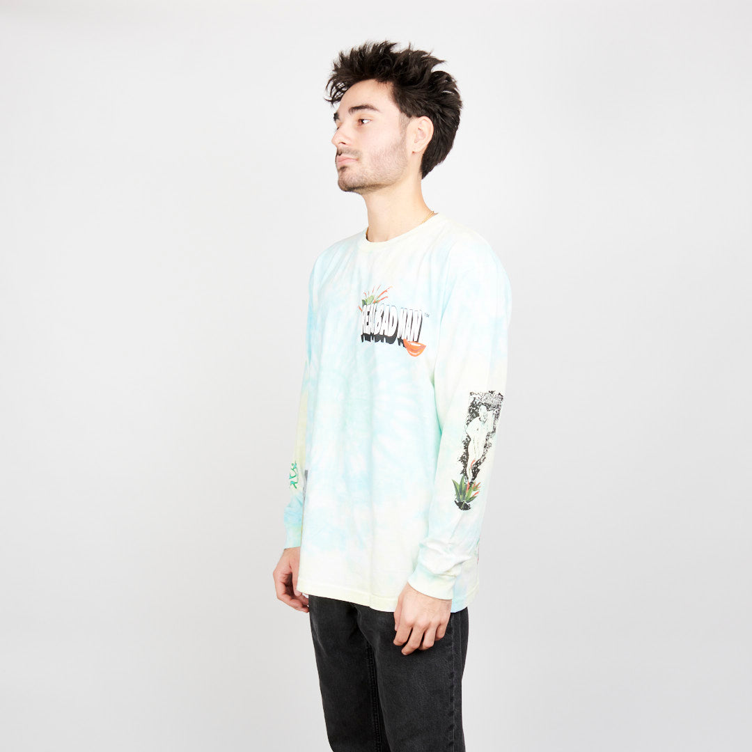 Real Bad Man From Outer Space L/S Tee - Blue/Green TD