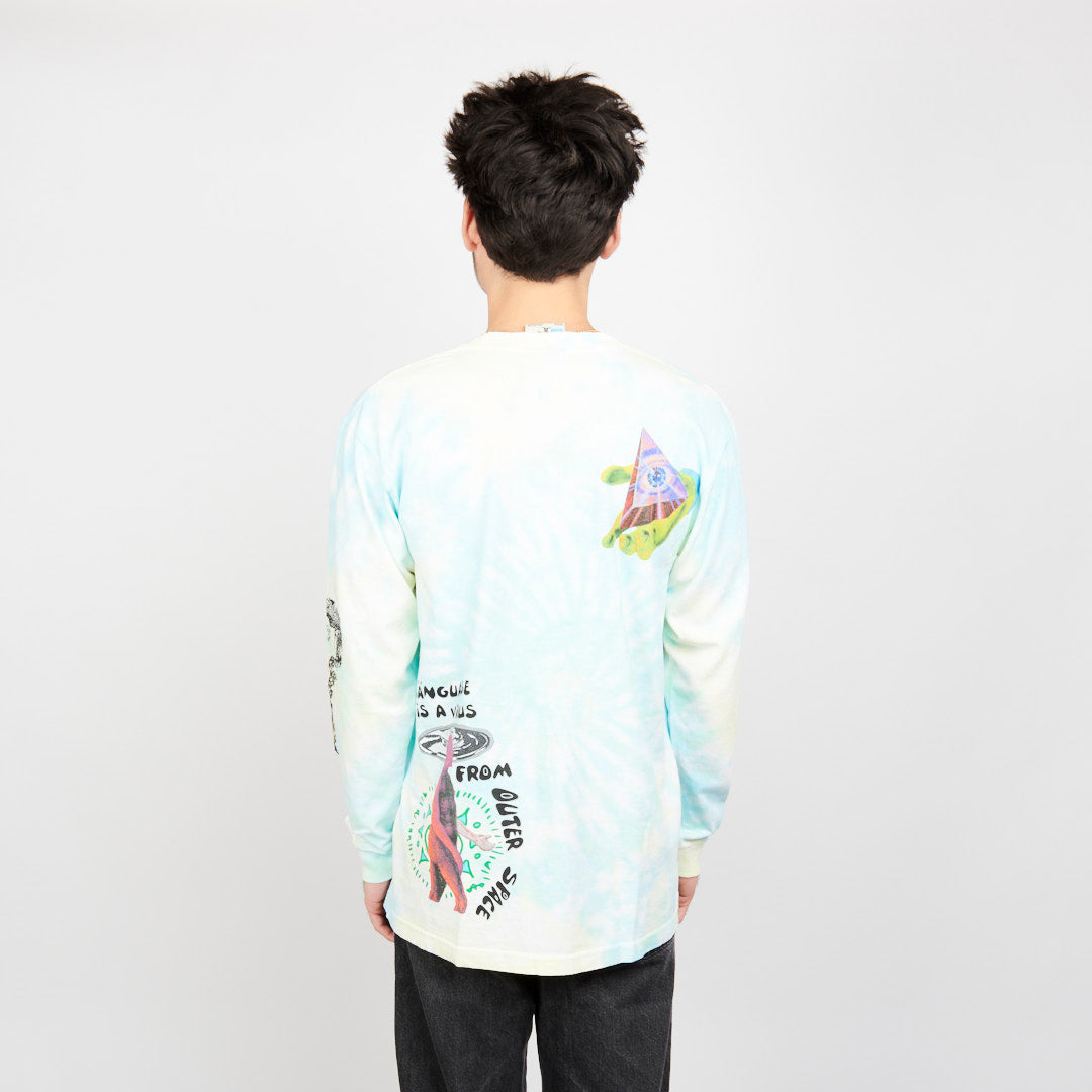 Real Bad Man From Outer Space L/S Tee - Blue/Green TD