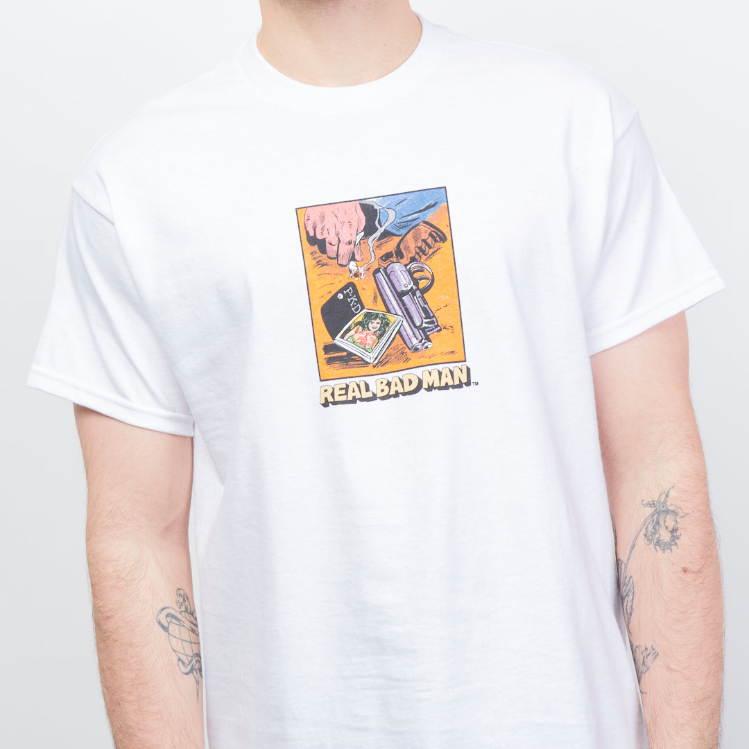 Real Bad Man Get Your Ass To Mars SS Tee - White