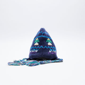 Real Bad Man Knitted Shroomer Beanie  - Blue