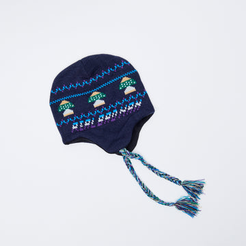 Real Bad Man Knitted Shroomer Beanie  - Blue