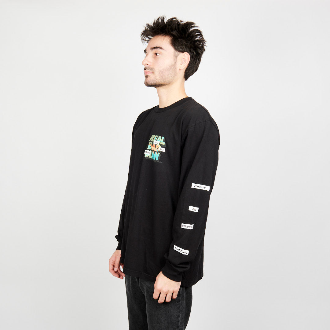 Real Bad Man Piano Man L/S Tee - Black