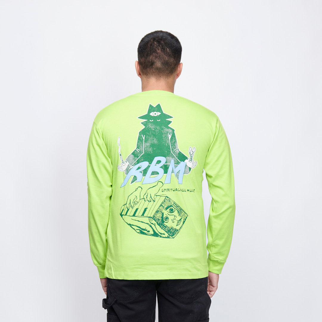 Real Bad Man - Piano Mediation LS Tee (High-Lighter)