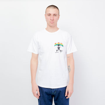 Real Bad Man Records and Tapes S/S Tee - Disco White