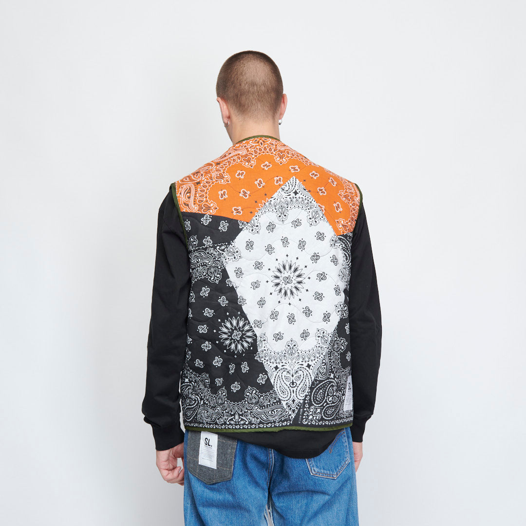 SL Supply - Liner Bandana Veste Reversible(Orange/White/Black)