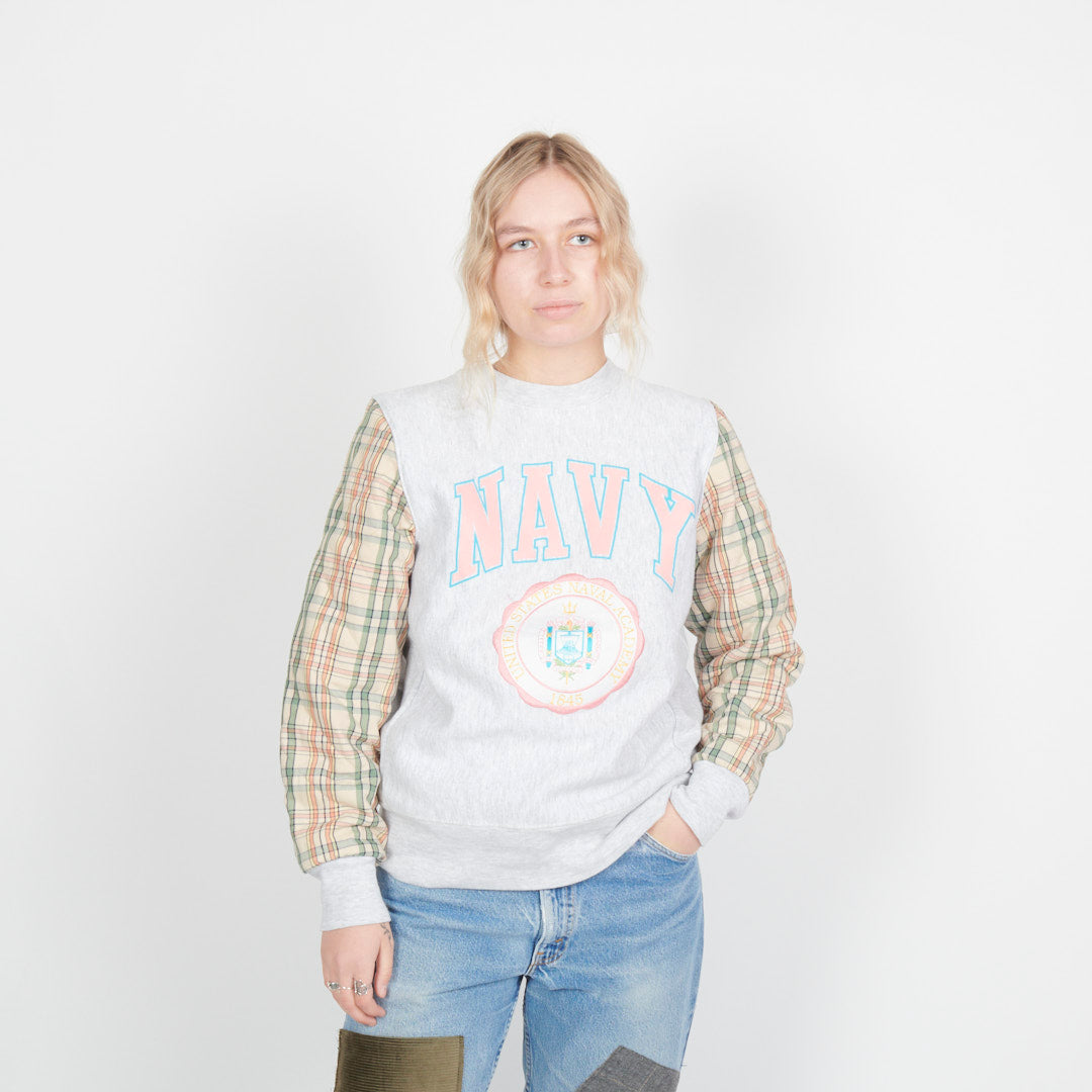 Sl Rapper Sweater SL Supply Upcycled Sweater Crew - Grey – MILK STORE