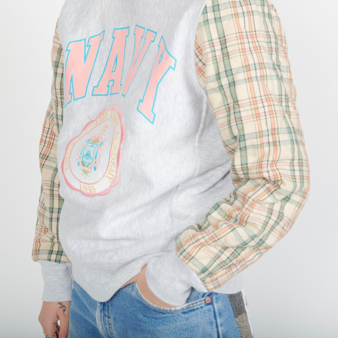 Sl Rapper Sweater SL Supply Upcycled Sweater Crew - Gray – MILK STORE