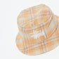 STUSSY Earth Plaid Basic Bucket Hat - Mustard