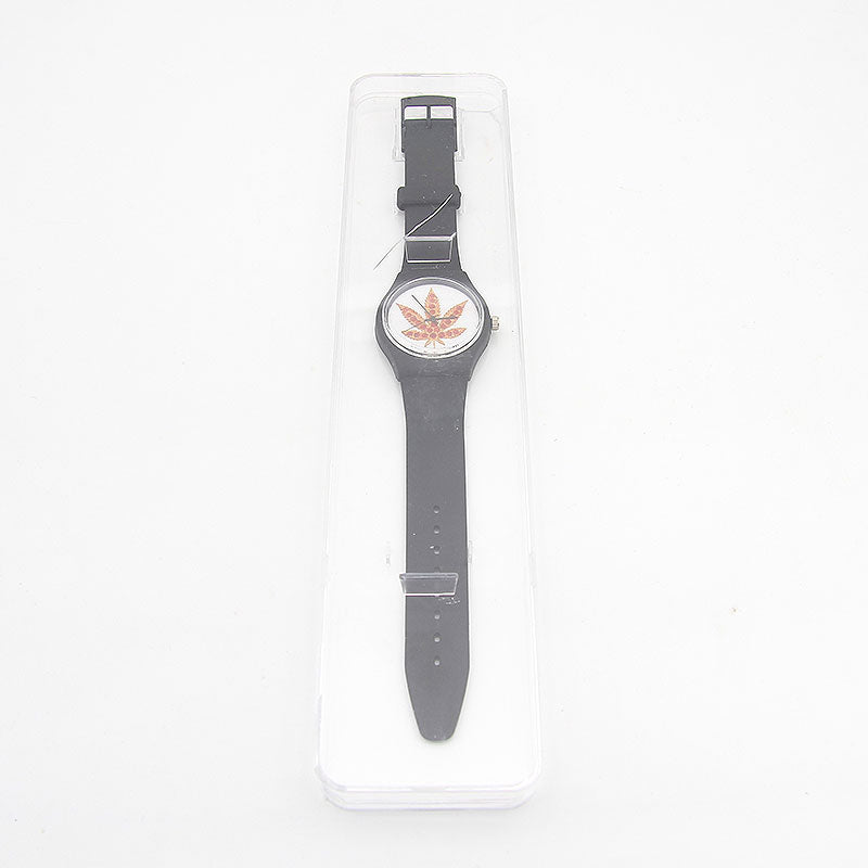 Skate Mental Pizza Leaf Watch Black