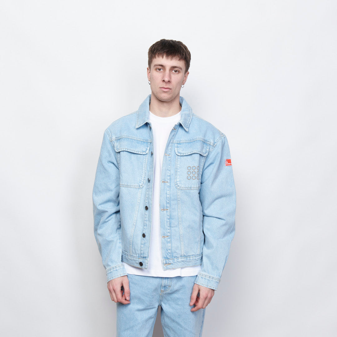 The New Originals - Multi Pocket Denim Jacket (Light Wash Denim)