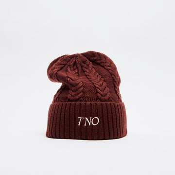 The New Originals TNO Cable Knit Beanie Chocolate