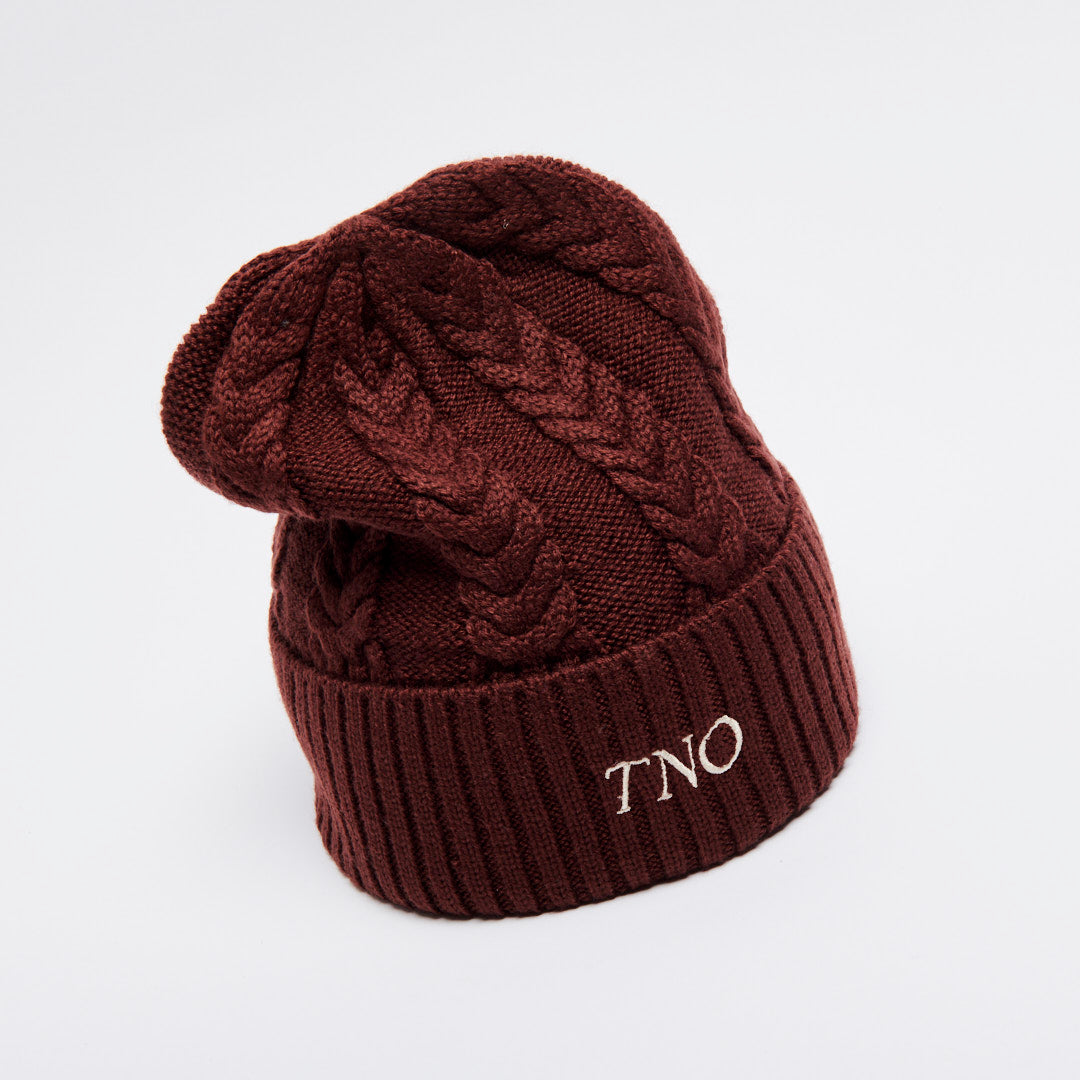 The New Originals TNO Cable Knit Beanie Chocolate