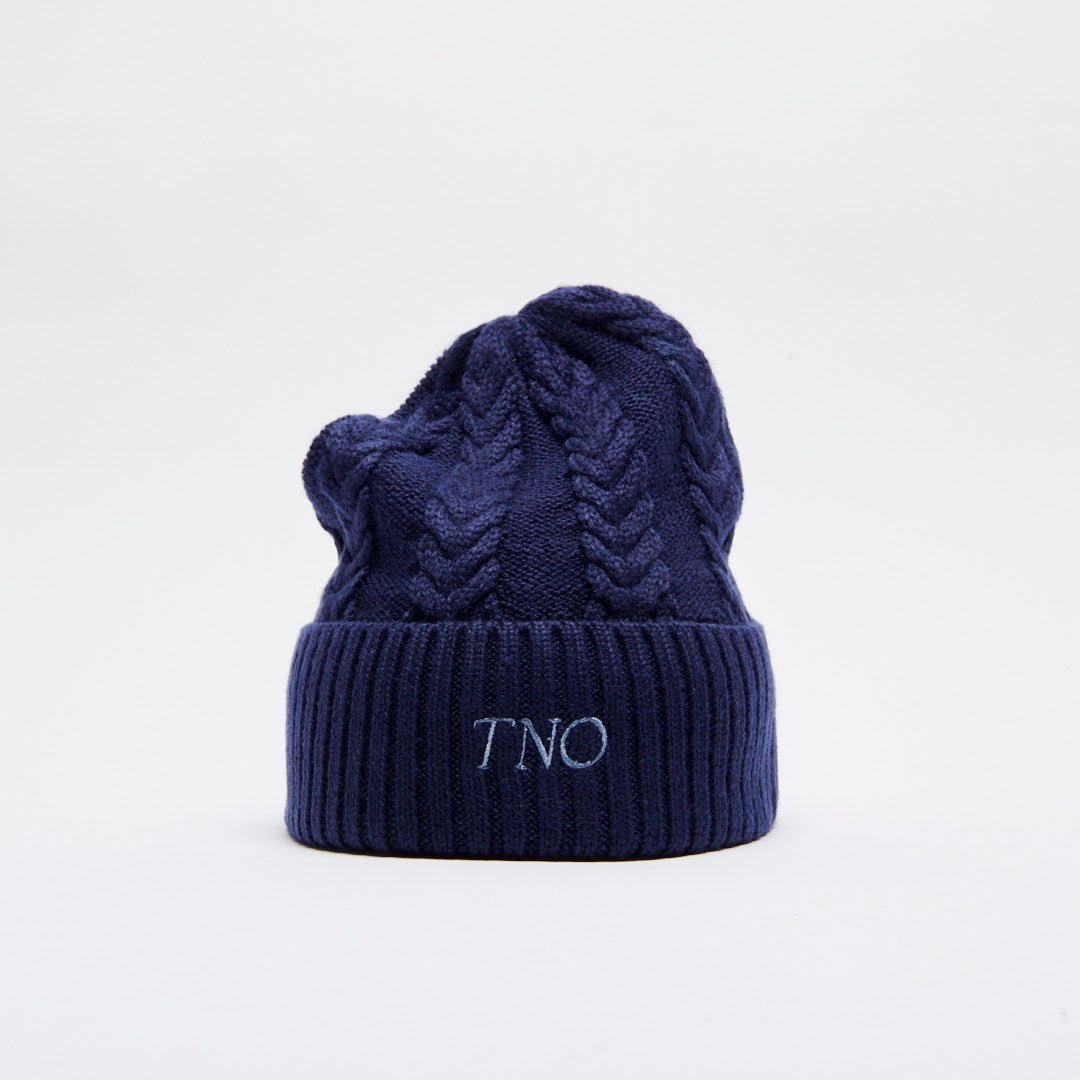 The New Originals TNO Cable Knit Beanie Navy