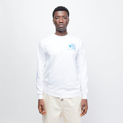 The Quiet Life Stressed Long Sleeve Tee (White)