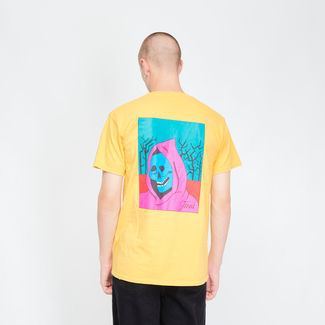 Tired Skateboards - Creepy Skull SS Tee (Mustard)