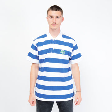 Tired Skateboards - The Gator Stripe Polo (White/Navy)