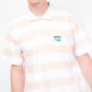 Tired Skateboards - The Gator Stripe Polo (White/Pink)
