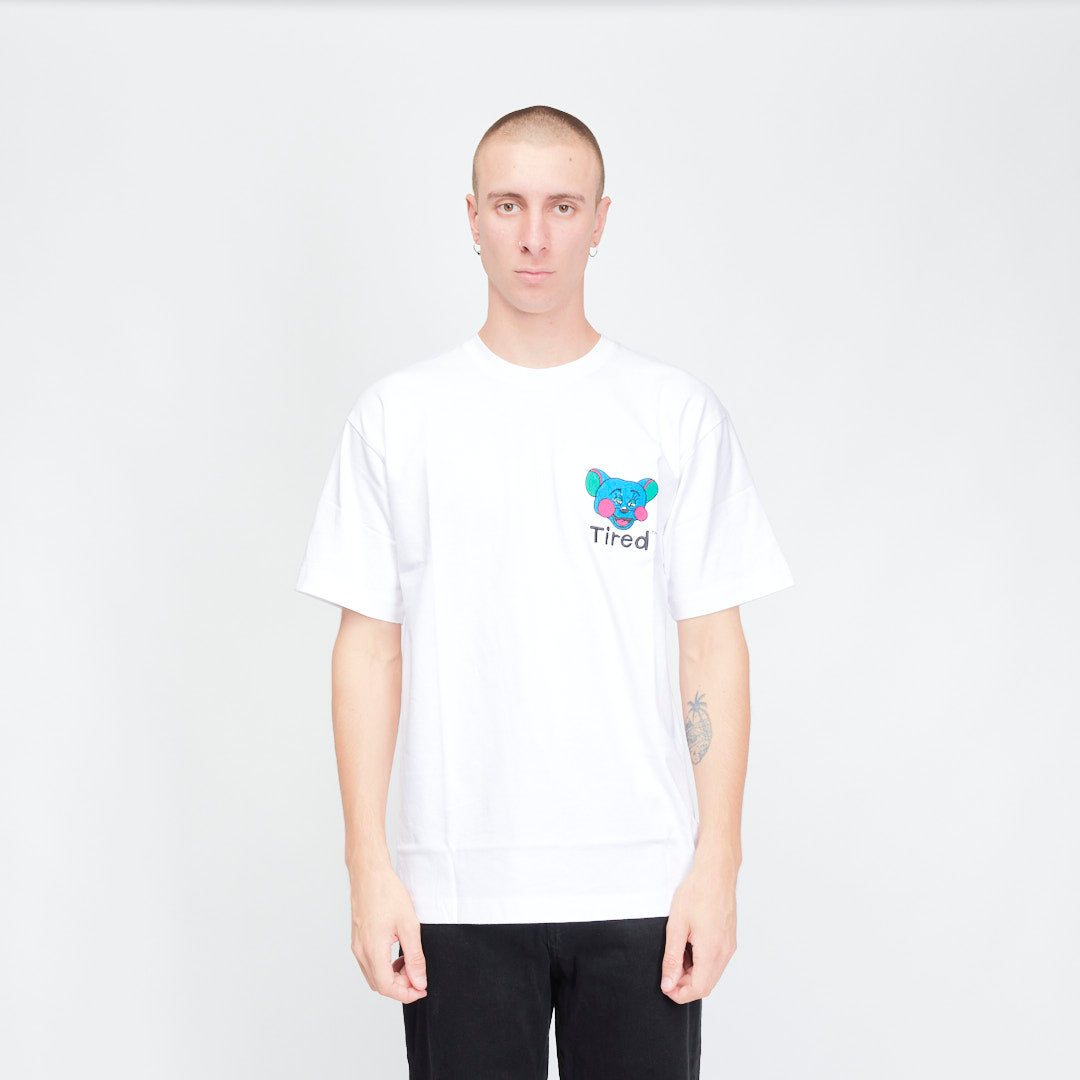 Tired Skateboards - Tipsy Mouse Embroidered SS Tee (White)