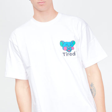 Tired Skateboards - Tipsy Mouse Embroidered SS Tee (White)