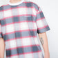 Yardsale - Shadow Plaid Tee (White/red)