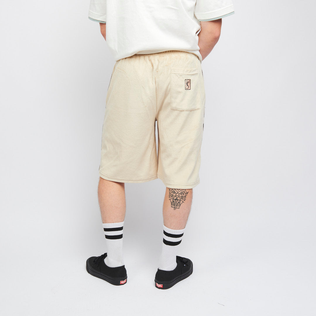 Yardsale Velour Shorts Cream Cream