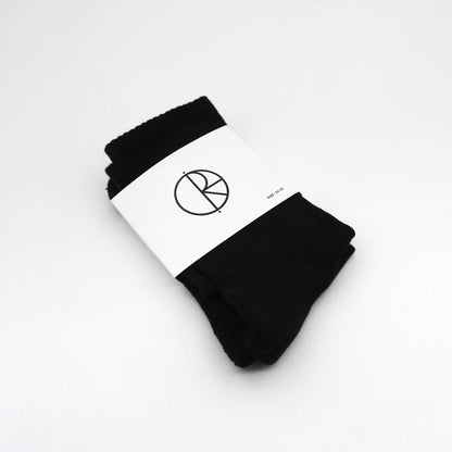 Polar Skate Co Stroke Logo Socks Black